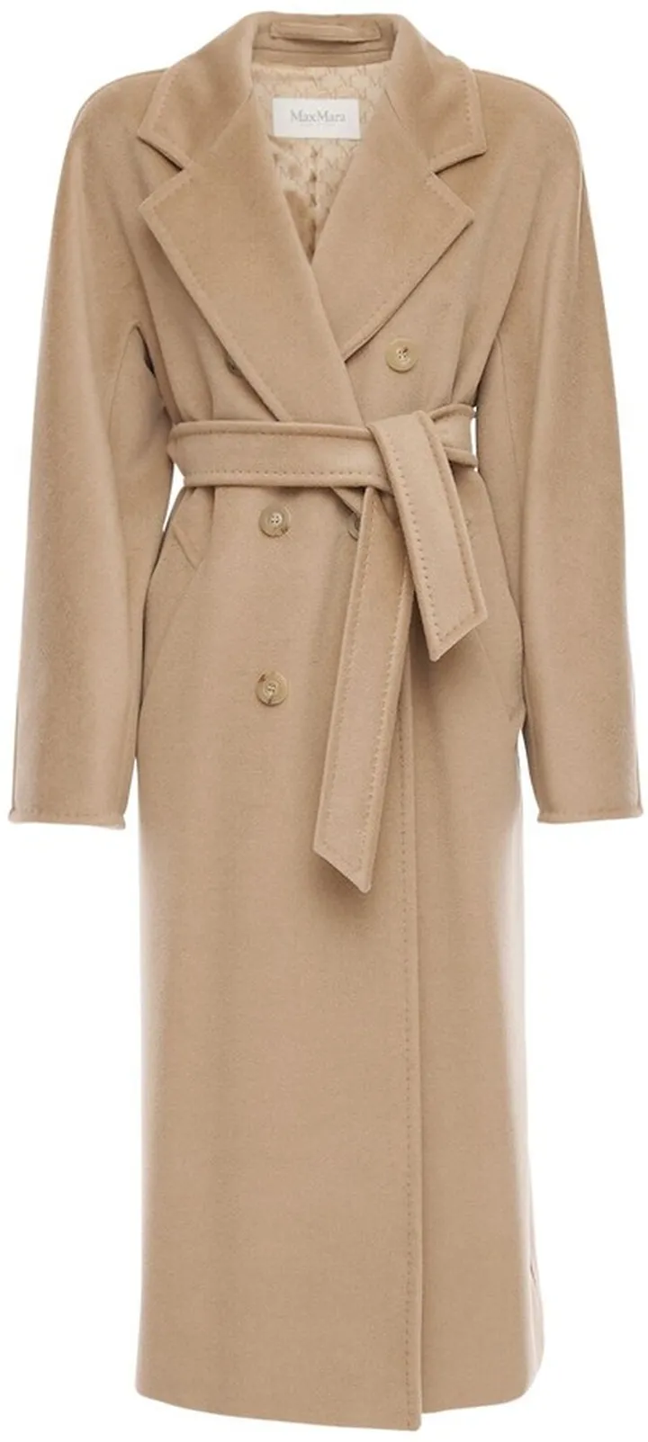 Madame double breasted wool long coat