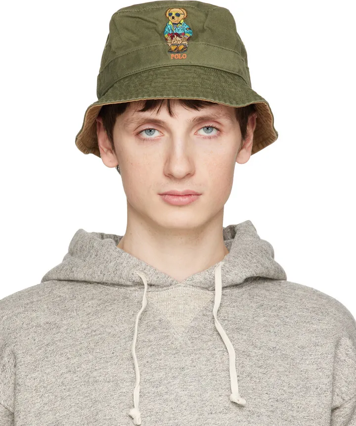 Polo Ralph Lauren Green Polo Bear Bucket Hat