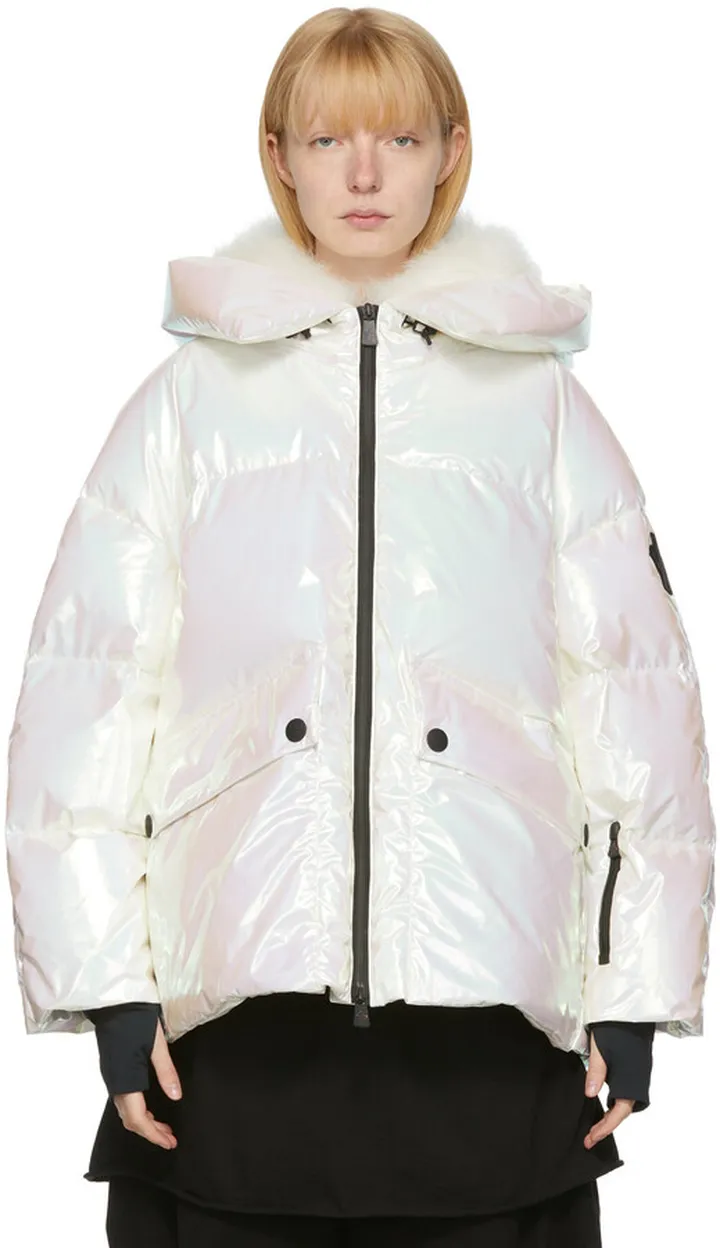 Moncler Grenoble White Iridescent Tellier Jacket