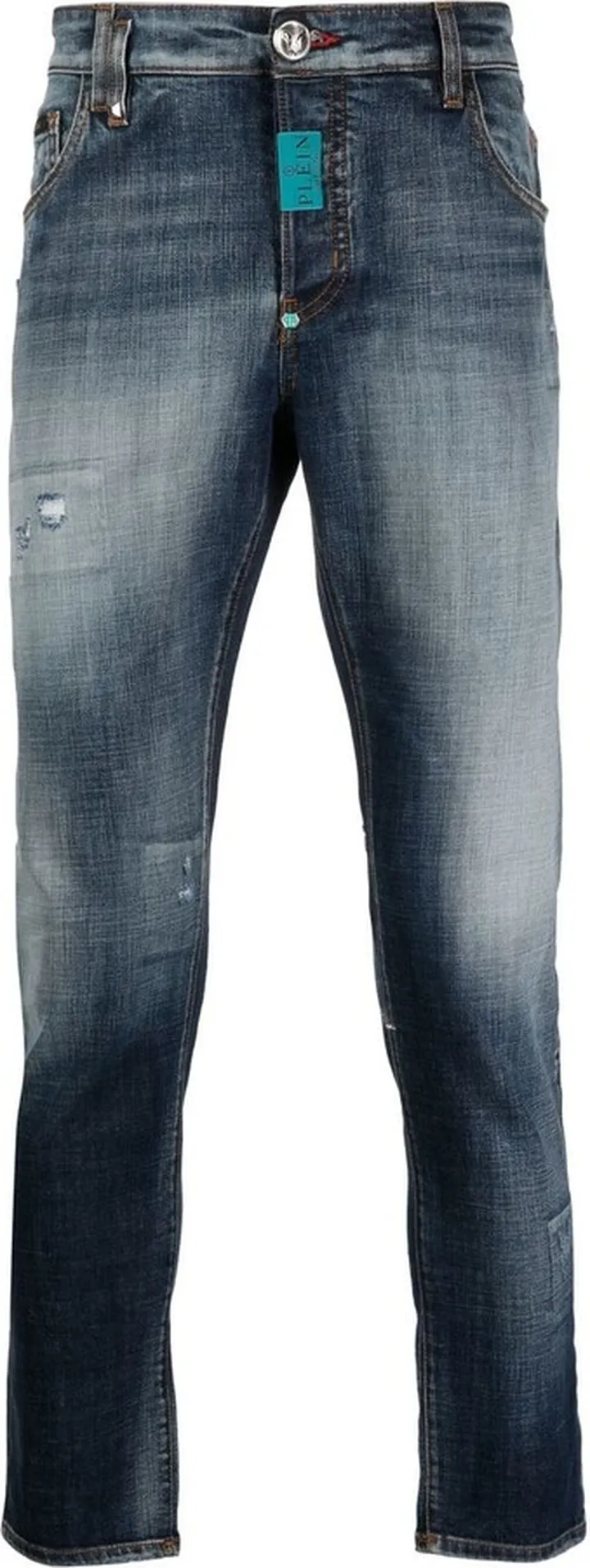 Stonewashed Skinny-Cut Jeans