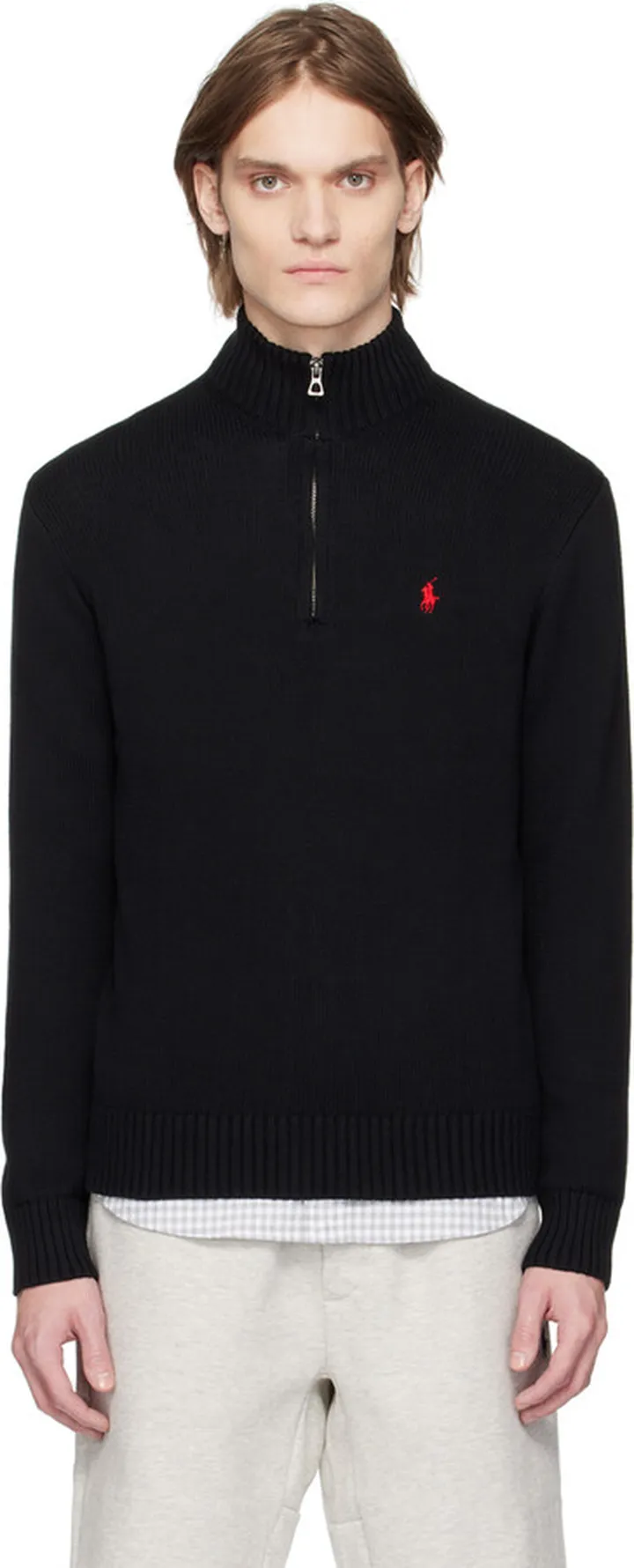Polo Ralph Lauren Black Embroidered Sweater