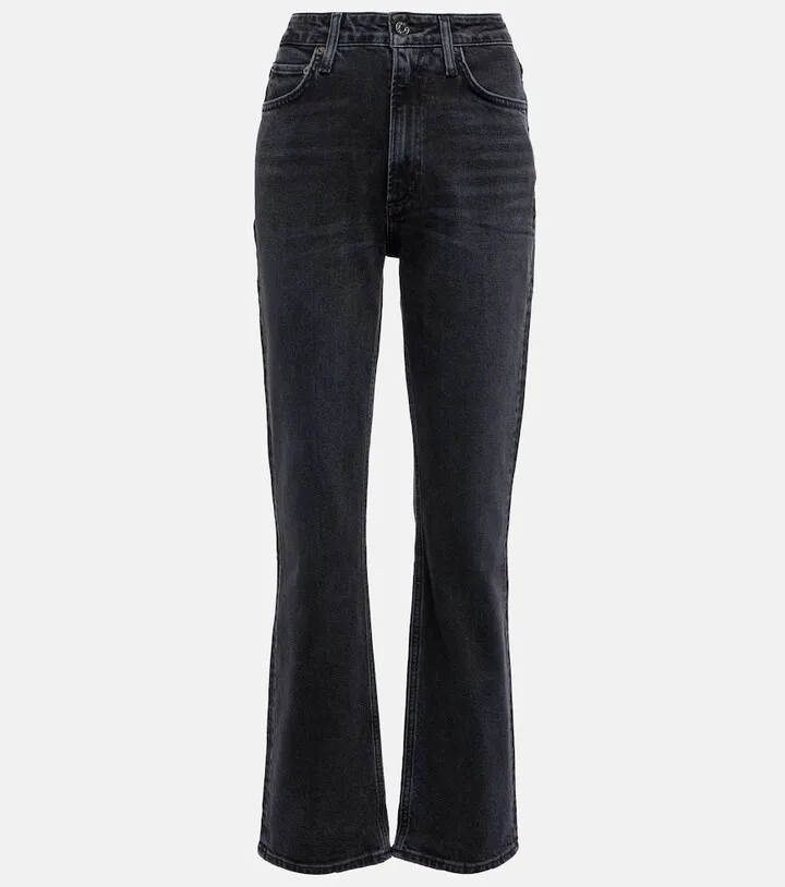 High-rise bootcut jeans