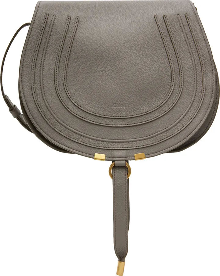 Chloé Gray Medium Marcie Saddle Bag