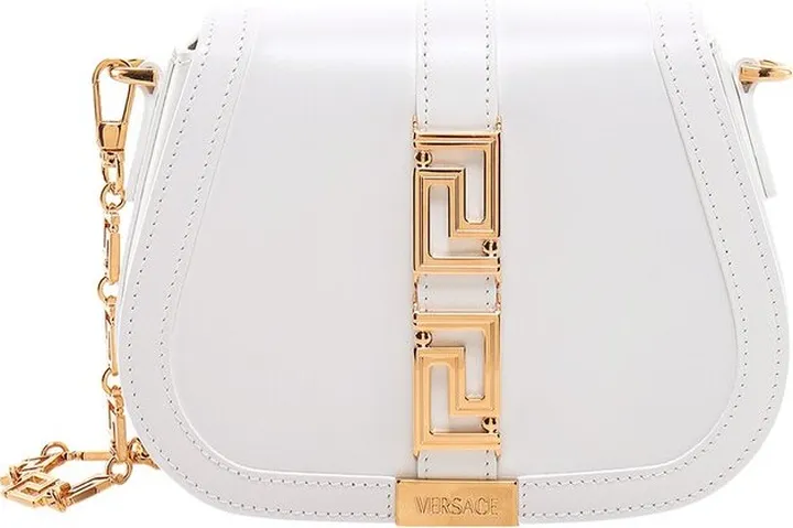 Versace Greca Goddess Foldover Shoulder Bag