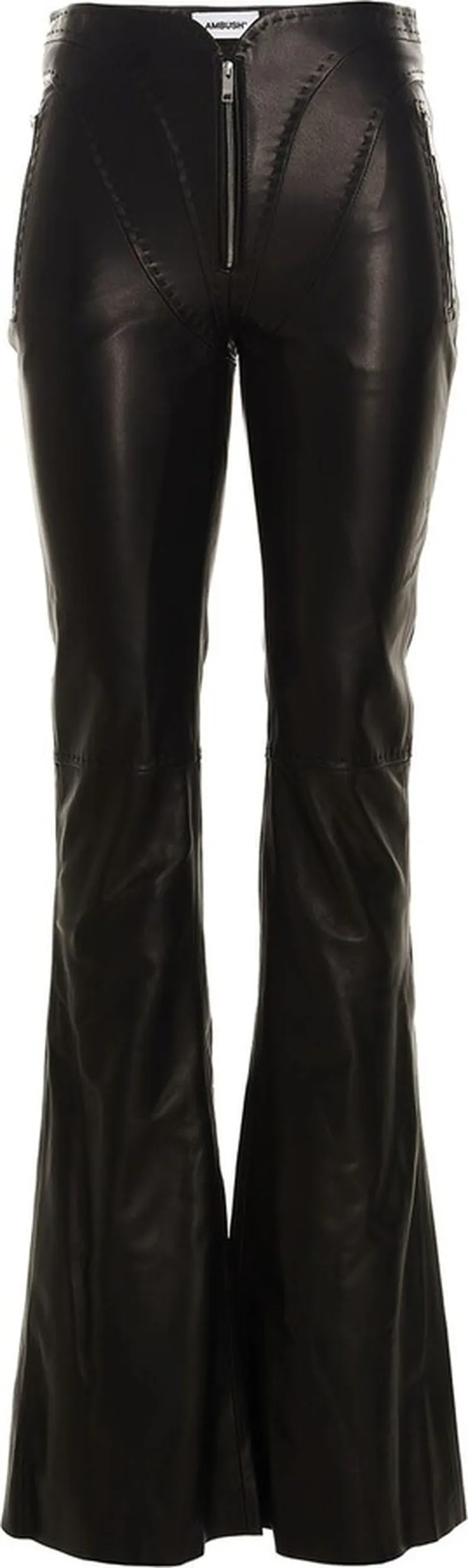 Flared Leather Pants