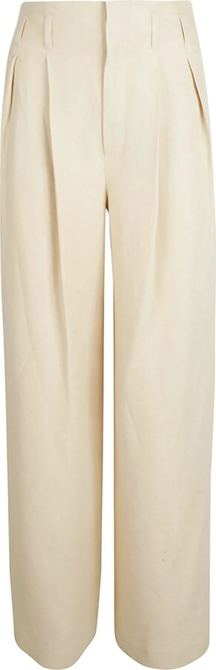 Straight Leg Plain Trousers