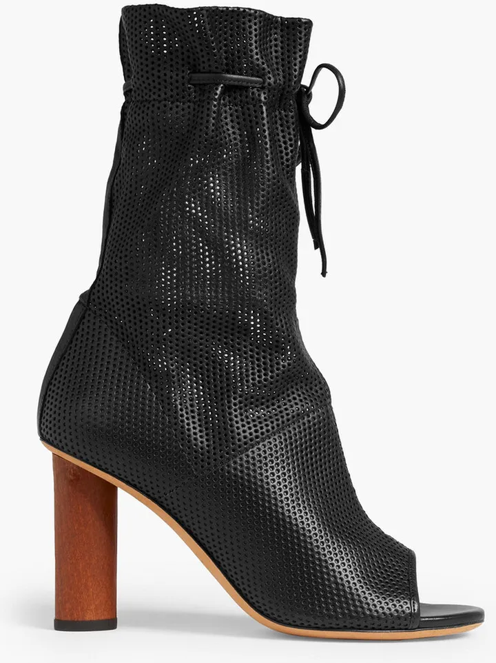 Dairel perforated leather ankle boots