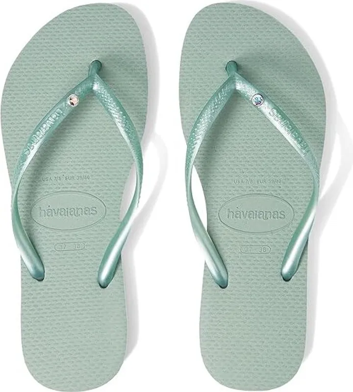 Havaianas Slim Crystal SW II Flip Flop Sandal (Clay) Women's Shoes