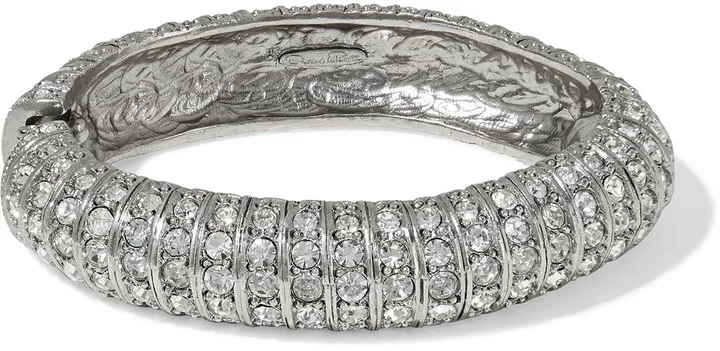 Silver-tone crystal bracelet