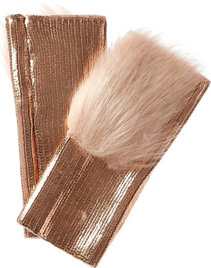 Adrienne Landau Metallic Gloves