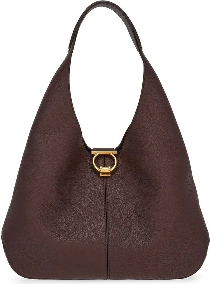 Gancini-buckle shoulder bag