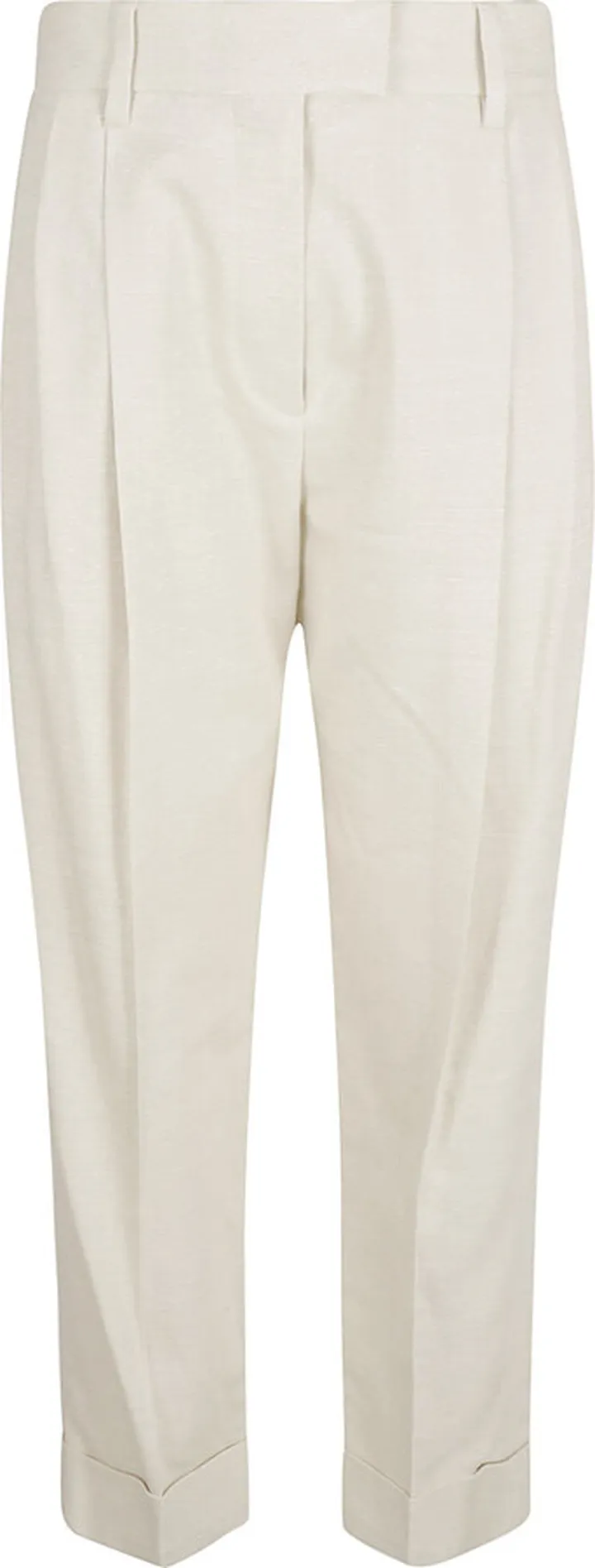 Wide Straight Leg Plain Trousers