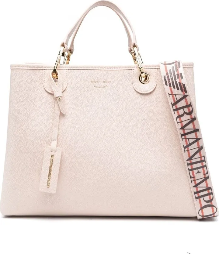 Grained-Texture Tote Bag