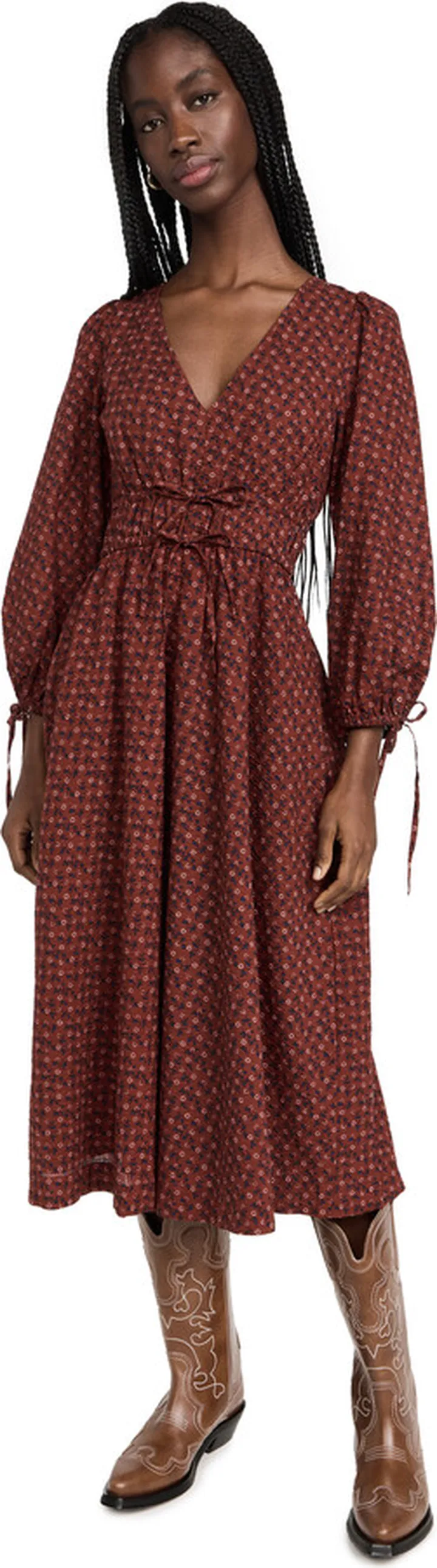 Madewell Arianne Tie Midi Dress