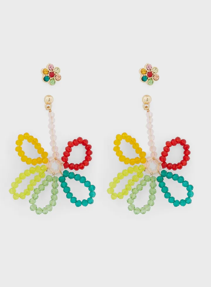 2 Pair Beaded Earring Set