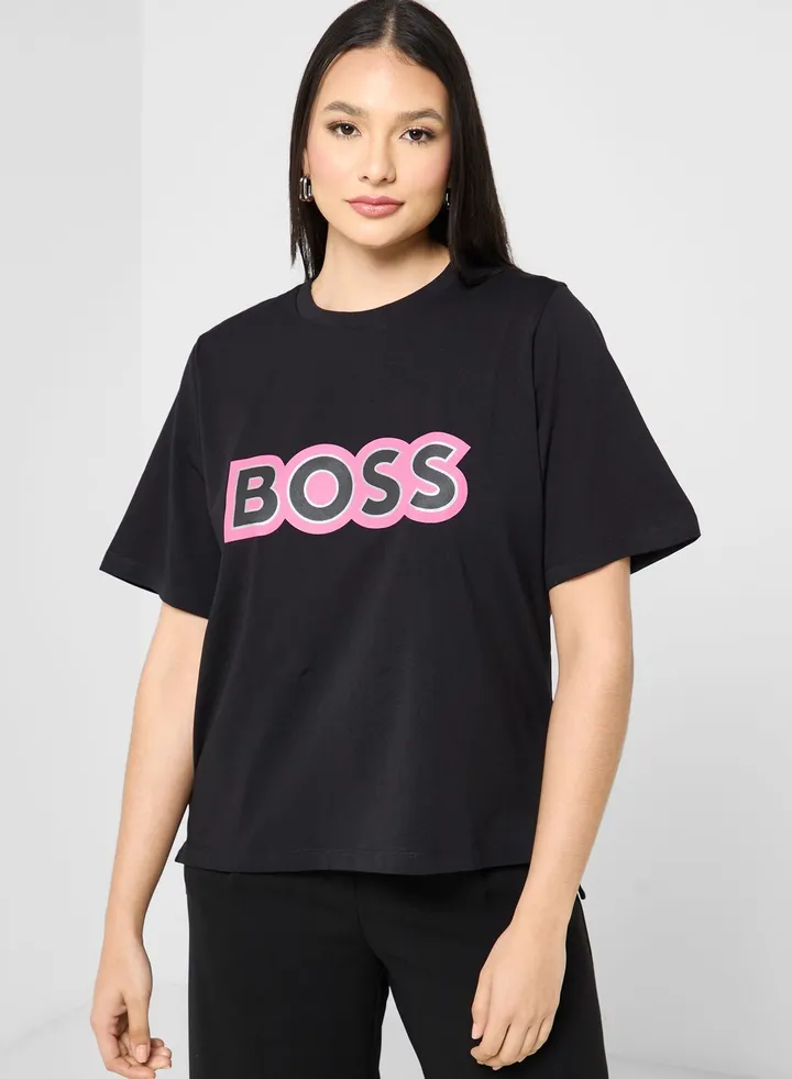 High Low Logo T-Shirt