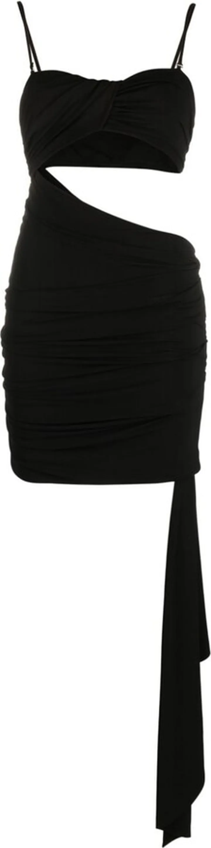Vi-Crepe draped strapless mini dress