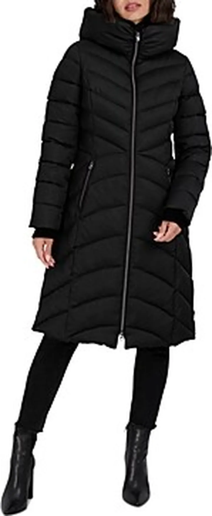 Laundry by Shelli Segal Faux Fur Trim Hooded Puffer Coat