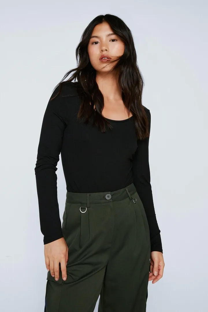 Nasty Gal Womens Long Sleeve Bodysuit