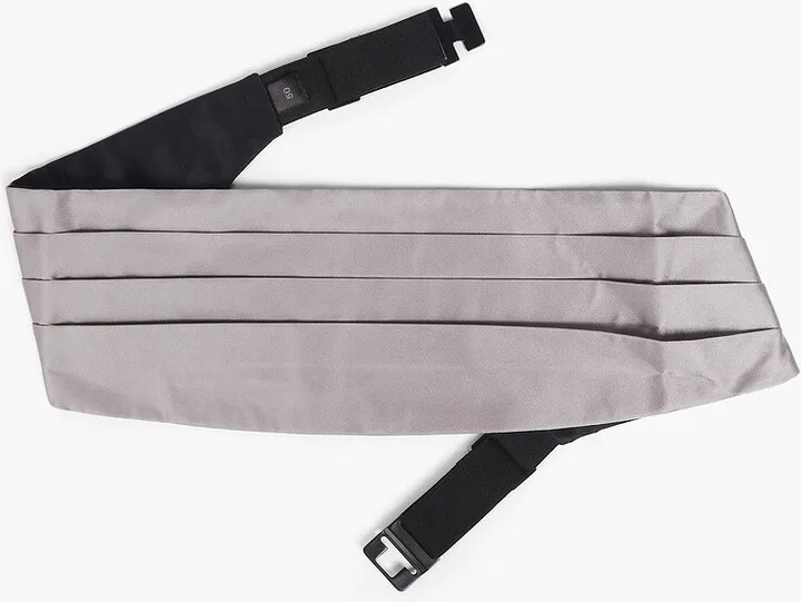 Pleated silk-satin cummerbund