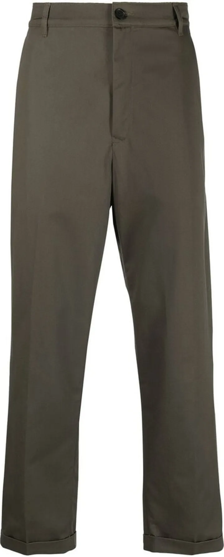 Mid-Rise Straight-Leg Trousers