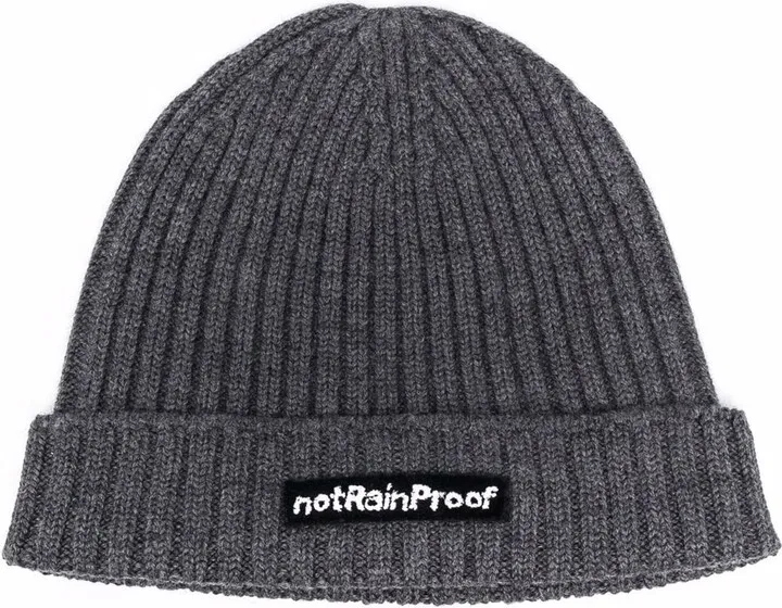 x notRainProof ribbed-knit beanie hat