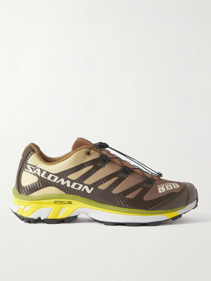 XT-4 Leather-Trimmed Mesh Sneakers