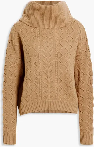 Dion cable-knit wool turtleneck sweater