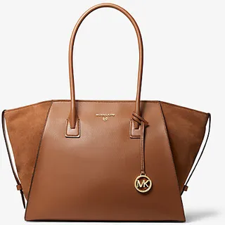 Avril Extra-Large Leather Top-Zip Tote Bag