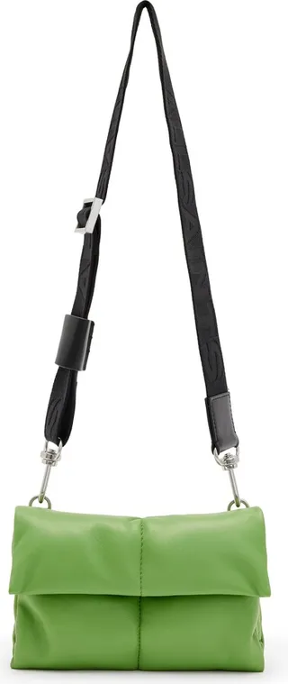 Ezra Logo Strap Leather Crossbody Bag