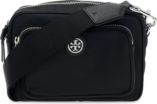 Tory Burch Logo Plaque Zipped Crossbody Bag