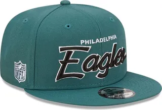 Men's New Era Midnight Green Philadelphia Eagles Script 9FIFTY Snapback Hat