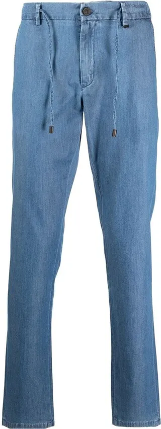 Drawstring Straight-Leg Trousers