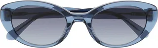 Crystal oval-frame sunglasses
