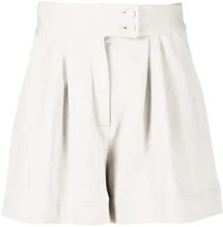 Pleated-Detail High-Waist Shorts