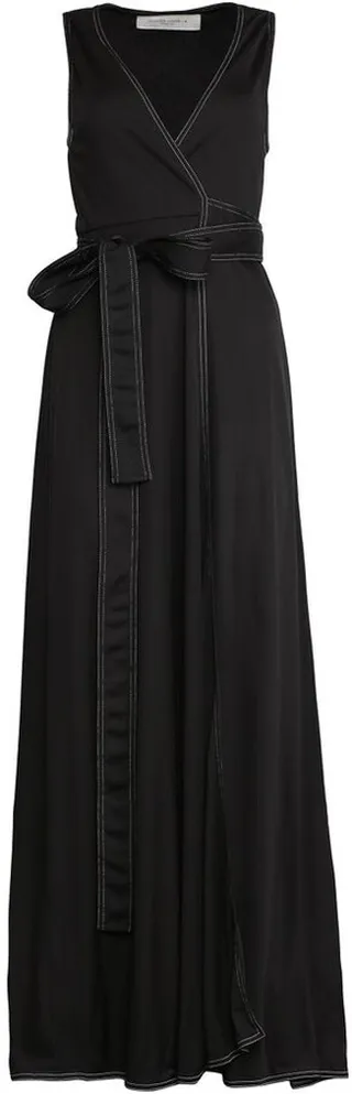 Golden Goose Deluxe Brand Contrast-Stitch V-Neck Dress