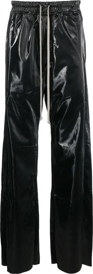 High-Shine Wide-Leg Trousers