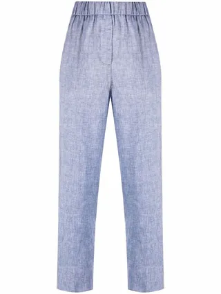 High-Waisted Cropped Trousers