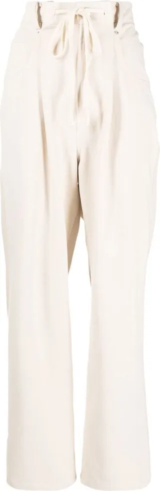 Drawstring Straight-Leg Trousers