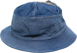Contrasting-Stitch Detail Bucket Hat