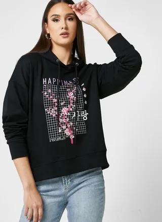 Graphic Detail Pullover Hoodie