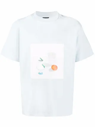 still life-print short-sleeve T-shirt