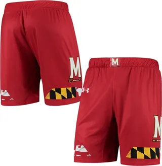 Men's Under Armour Red Maryland Terrapins Replica Basketball Short