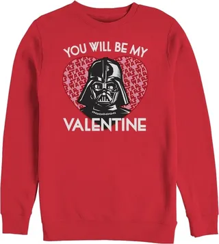 Men's Star Wars Valentine Darth Vader Invitation Sweatshirt - Red - X Large