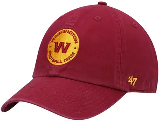 Men's Burgundy Washington Football Team Clean Up Primary Circle Adjustable Hat