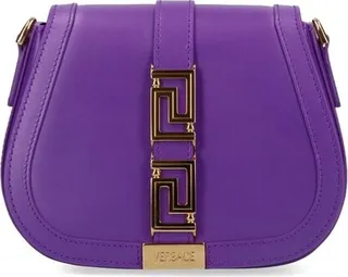 Versace Greca Goddess Fold-Over Shoulder Bag