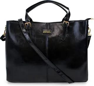 Badgley Mischka Julia Xl Leather Tote Weekender Travel Bag