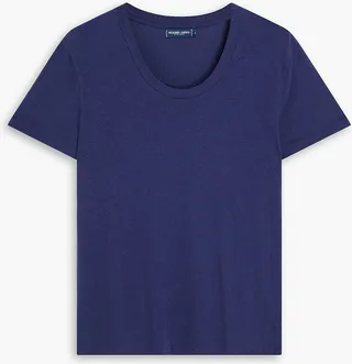 Emiliano cotton and linen-blend jersey T-shirt