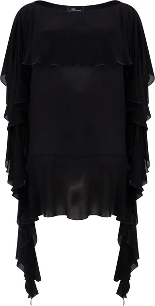Viscose top with rouches
