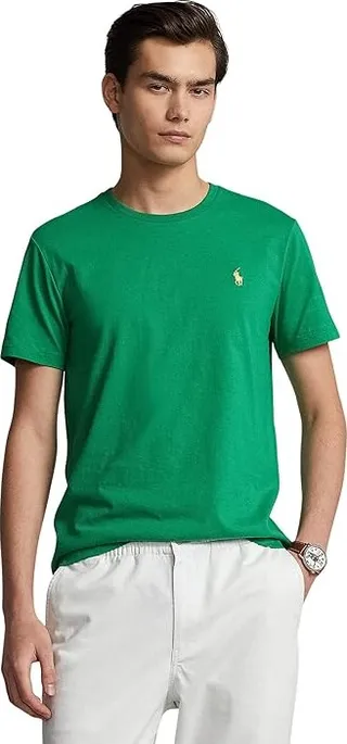 Polo Ralph Lauren Classic Fit Jersey Crew Neck T-Shirt (Green 2) Men's Clothing